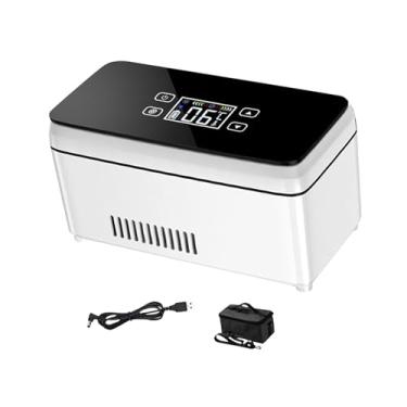 Imagem de KiBcsLic Estojo de Viagem para Refrigerador de Caneta de Insulina, Caixa de Resfriamento com Visor Digital, Refrigerador Portátil para Carro, Mini Refrigerador, Tela Sensível Ao Toque, Tamanho real