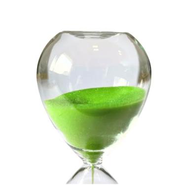 Imagem de Ampulheta de Vidro Temporizador De Areia 5 10 30 60 Minutos Conta Tempo (Verde 60)