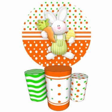 Imagem de Trio Capas Cilindro + Painel Sublimado 1,50m Páscoa (K1PSC012)