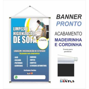 Imagem de Banner pronto Limpeza de Sofá BA 402 medida 45x70 cm arte Pronta