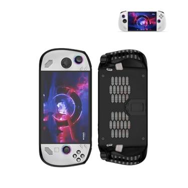 Imagem de WUNIAK Capa transparente para console de jogos Lenovo Legion Go S 8,8 polegadas, fina, leve, suporte e à prova de arranhões, capa de borracha TPU com suporte, (preto transparente).