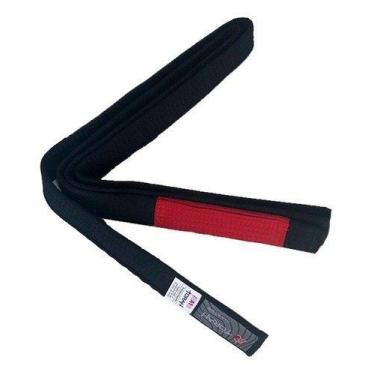 Imagem de Faixa De Jiu Jitsu Preta Torah Master Adulto C/ Ponta, Preto, A3