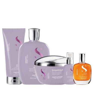 Imagem de Alfaparf Semi Di Lino Smoothing Rebel Hair Kit Completo Pequeno