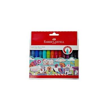 Imagem de Caneta hidrocor 12 cores fine pen - faber castell - GRUPO FABER CASTEL