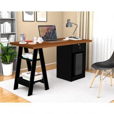 Imagem de Escrivaninha Para Escritório Ou Quarto Estudos E Computador Preto - CA