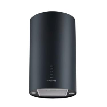 Imagem de Coifa de Ilha Redonda Quartzo Preta 35 Cm Suggar