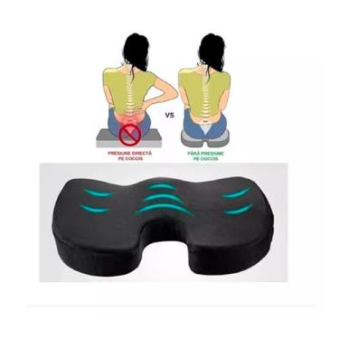 Imagem de Almofada ortopédica de cóccix com espuma viscoelástica para postura - 