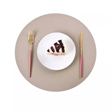 Imagem de Jogo americano redondo para tapete de mesa de restaurante porta-copos tigela de cozinha em casa almofada de isolamento térmico (cor: C, tamanho: 38 cm) (C 38 cm)