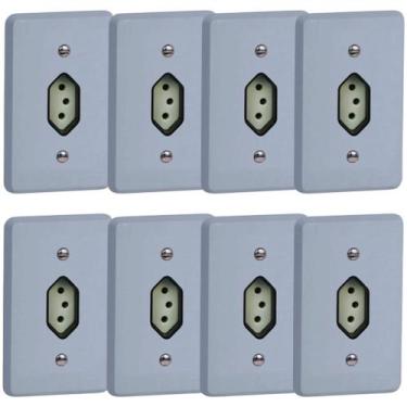Imagem de Kit 8 Conjunto Tomada 2p+t 20a 250v Silentoque 4x2 Pial