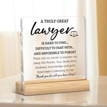 Imagem de Presentes de agradecimento a advogados A Truly Great Lawyer placa acrílica decoração de mesa Natal Ação de Graças Formatura Aniversário Presentes de agradecimento para mulheres homens advogados
