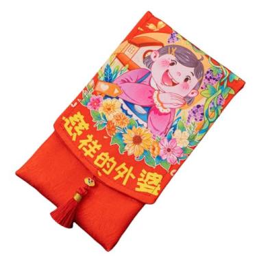 Imagem de Generic Calendário chinês HongBao 2025 bolso vermelho palavras de bênção bolsos vermelhos da sorte requintado primavera (estilo H para vovó)