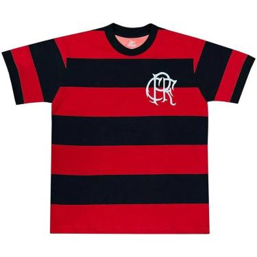 Imagem de Camisa Flamengo 1973 Retrô Infantil Juvenil Listrada-Unissex