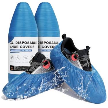 Imagem de 200 peças de capas de sapato descartáveis impermeáveis antiderrapantes GG, capas de sapato e botas de plástico CPE grosso para limpeza interna, imobiliária, casa, hospital, comercial, galochas