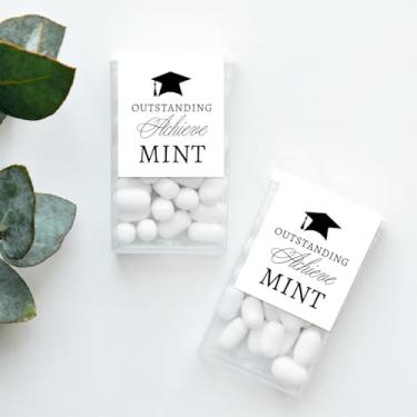 Imagem de Adesivos de festa de formatura de menta para doces Tic Tac, Class of 2025 Graduatio Adesivos de presentes, adesivos de decoração de presentes de graduação, adesivos de papel de embrulho de graduação