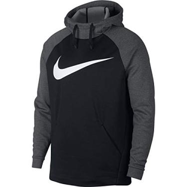 Imagem de Moletom Nike Fechado Nk Therma Hd Swoosh Ess Preto/cinza