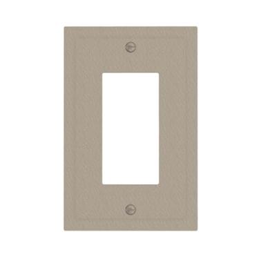 Imagem de JDAKHD Greige Outlet Covers Warm Neutral Tone 1 Gang Rocker Capa decorativa para interruptor de luz placas de parede única para tomadas elétricas, capas de placa frontal para quarto, corredor
