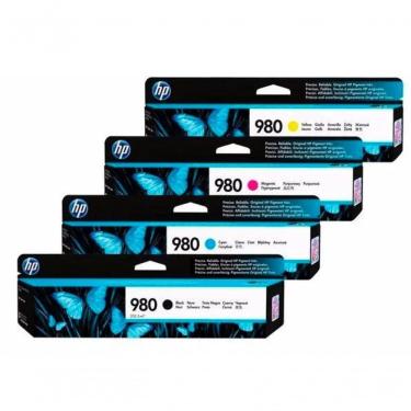 Imagem de Cartucho De Tinta Hp 980 Kit D8j10a 4 Cores Ax585z X555dn X555xh X585dn X585f