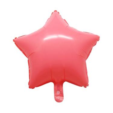 Imagem de BALAO MACARON ESTRELA C/CANUDO VERMELHO 18"