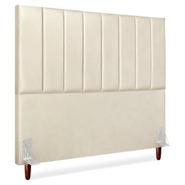Imagem de Cabeceira Casal 140 Cm Com Frame Carla Corino Bege Artte Bege