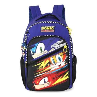 Imagem de Mochila Team Sonic Escolar Juvenil Costas Meninos Original - Luxcel