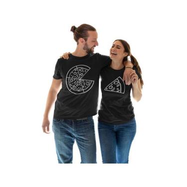 Imagem de Kit Camiseta Casal Dia dos Namorados Noivos Casados Preta - Del France