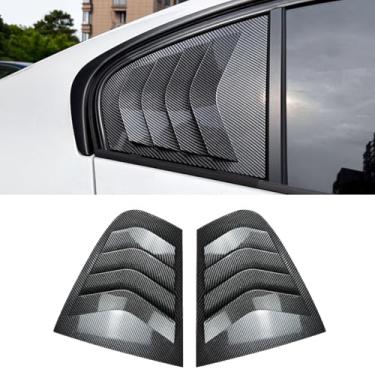 Imagem de XITER 2 peças ABS Fibra de Carbono Estilo Corrida ABS Persianas Laterais Traseiras para Ventilação de Ar para BMW Série 3 2012 2013 2014 2015 2016 2017 2018 F30 Sedan (Fibra de Carbono Preto)