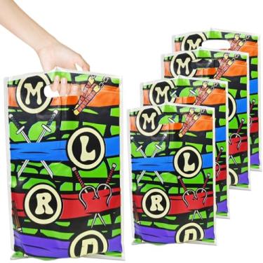 Imagem de 30 peças de sacolas de presente para decoração de festa ninja para lembrancinhas de festa, doces e guloseimas com compras para aniversário, casamento, chá de bebê