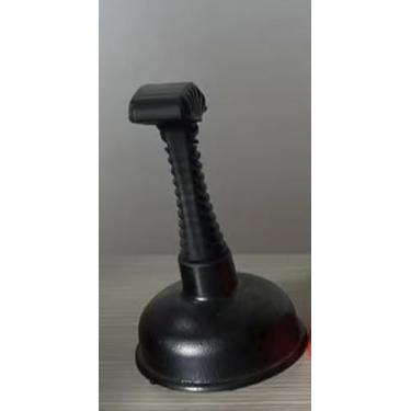 Imagem de INBWENH Mini êmbolo de pia com alça curta, desentupidor de entupimento de drenagem para banheiro, cozinha, vaso sanitário, chuveiro, sucção potente, design compacto, preto
