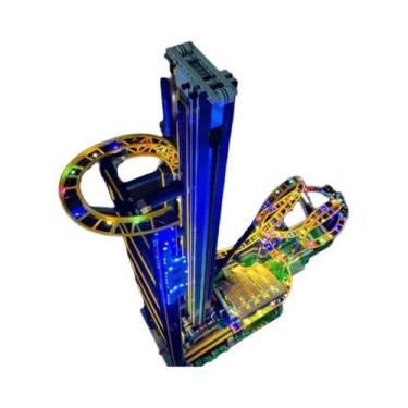 Imagem de Brinquedo De Blocos De Montar Motorizado Com Luz LED Para Crianças, Co