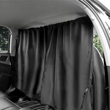 Imagem de 2 peças de persianas de janela de carro, cortina divisória de carro, para-sol com bloqueio de luz, para-sol removível SUV Van Sedan Capas de proteção solar para carros, acampamento, acessórios de