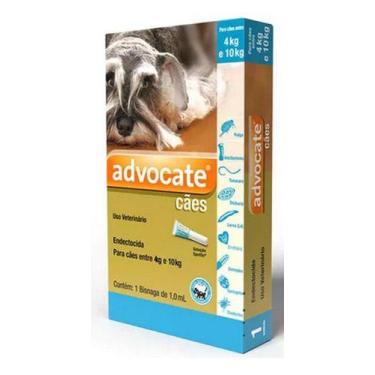 Imagem de Antipulgas Advocate Cães 4 A10 Kg Com 01 Pipeta 1,0ml VAL 31.01.2026 -