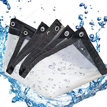 Imagem de Pano transparente transparente à prova d'água, toldo resistente à chuva para jardim ao ar livre, pátio, plantas, varanda