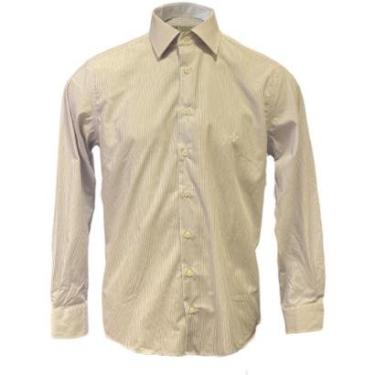 Imagem de Camisa Masculina Dudalina Slim Listrada Azul Escuro-Masculino