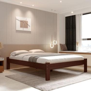 Imagem de Cama Turca Queen Size Madeira Maciça Cor Castanho Transforme Seu Espaç