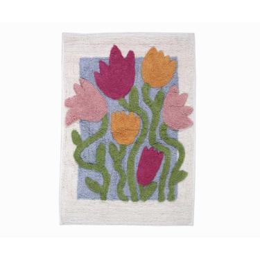 Imagem de Tapete de Banheiro Tulipas Westwing Collection, Colorido