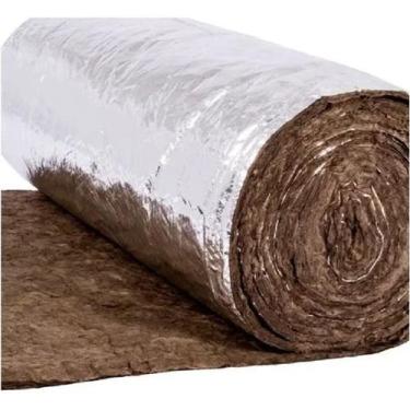 Imagem de Manta Lã de Rocha Aluminizado 1200 x 500 x 50 mm - 32kg/m3 - 1 Unidade