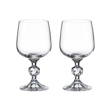 Imagem de Taça de Cristal Bohemia Para Vinho 230 ml Claudia 2 Peças - Bohemia Cr