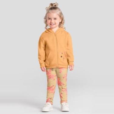 Imagem de Conjunto infantil menina de oncinha em moletom Brandili-Feminino