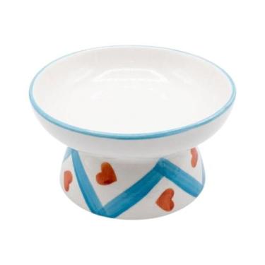Imagem de Comedouro Pet Elevado Cerâmica Tigela Ergonômica para Água e Ração Cãe