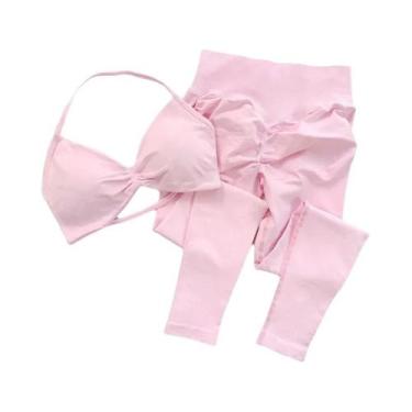 Imagem de Conjunto De Yoga E Fitness Feminino De Três Peças: Calça Longa Esporti