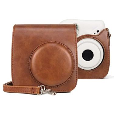 Imagem de Yunchao Acessórios para câmeras Retro de câmera de couro PU de corpo inteiro retro com alça para fujifilm mini 7+ Sacos de câmera