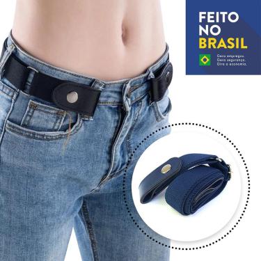 Imagem de Cinto Sem Fivela Unissex Conforto e Praticidade Azul