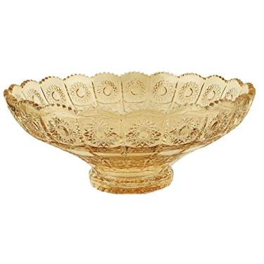 Imagem de CENTRO DE MESA VERSAILLES EM CRISTAL ECOLOGICO D32,5XA13CM COR AMBAR