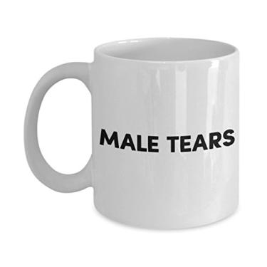 Imagem de Caneca de lágrimas masculinas – Caneca de café de cacau quente divertido – ideia de de Natal