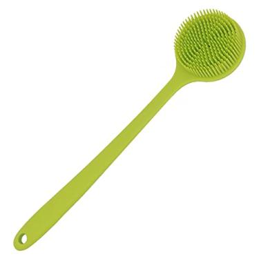 Imagem de TianTong Ultra-Soft Silicone Back Scrubber Shower Bath Body Brush with a Long Handle, BPA-Free, Hypoallergenic, Eco-Friendly (Green)