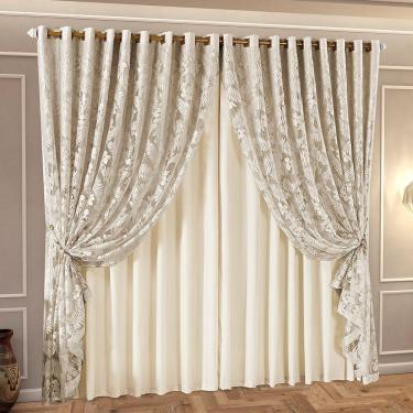 Imagem de Cortina Royalle Palha 2,60m x 1,70m altura - Varão de até 2m