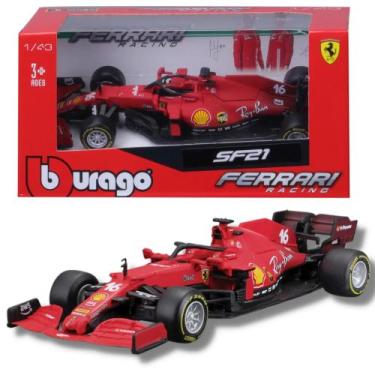 Imagem de Miniatura Oficial F1 Ferrari Sf21 2021 Bburago 1:43 12cm