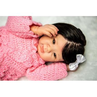 Imagem de Bebê Reborn Boneca Fio A Fio  Tecido - Mundo Azul E Rosa