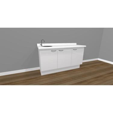 Imagem de Balcão Para Dentistas Triplo Com Pia