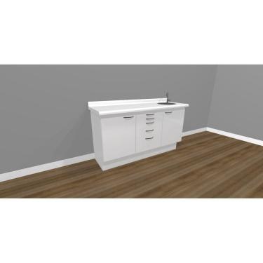 Imagem de Balcão Para Dentistas Triplo Com Pia